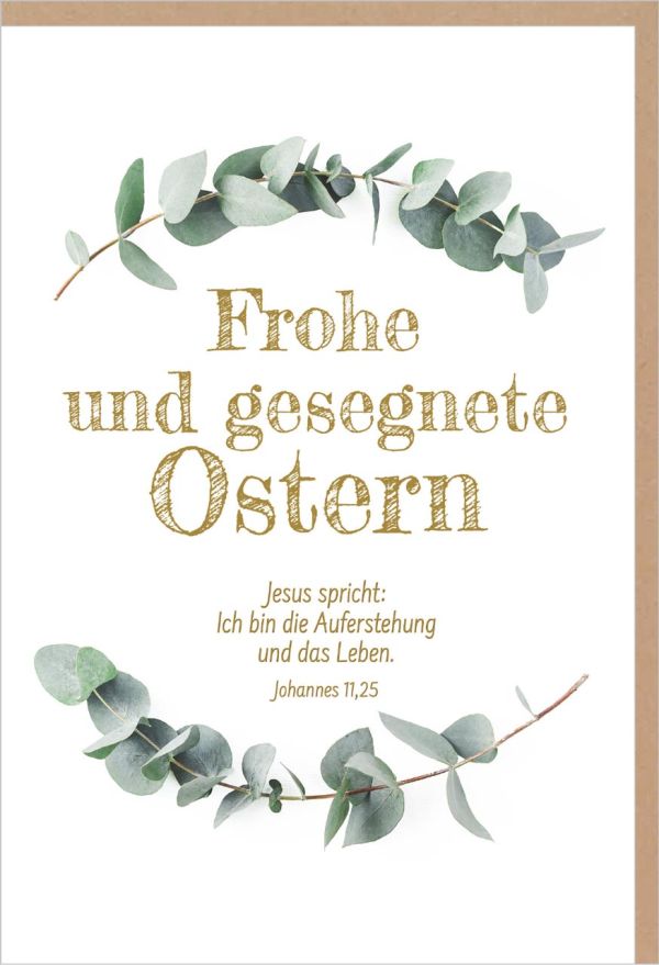 Faltkarte "Frohe und gesegnete Ostern"