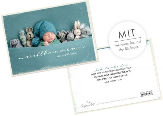 Faltkarte - Geburt - Willkommen, kleines Wunder