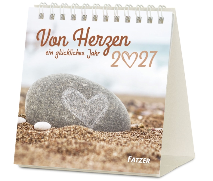 Von Herzen ein glückliches Jahr 2027 - Tischkalender