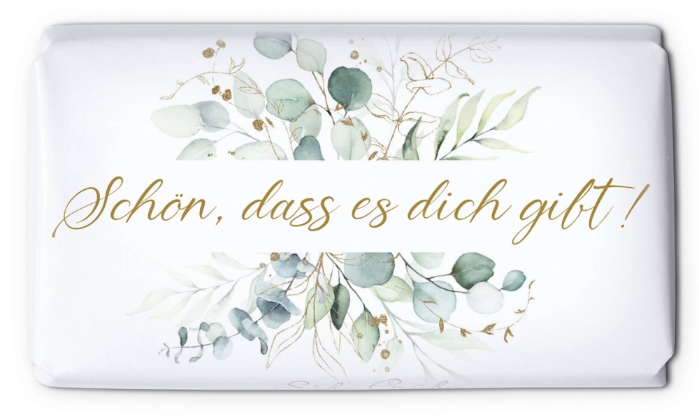 Schokoladengrüsse "Schön, dass es dich gibt!" (40g)