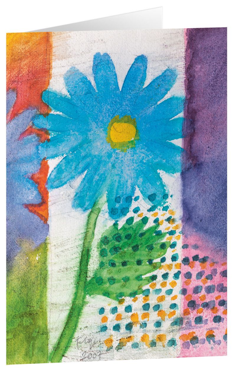 Kunstkarten "Blauer Frühling" - 5 Stk