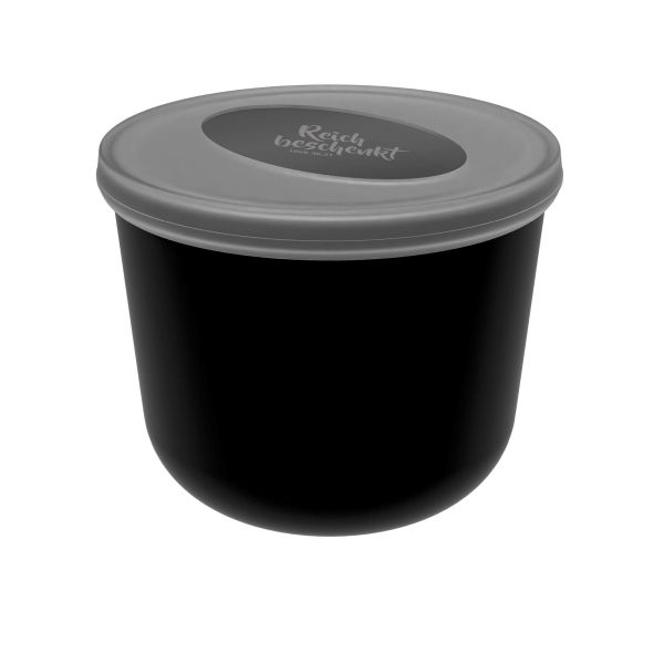 Lunch-Pot "Reich beschenkt" - schwarz