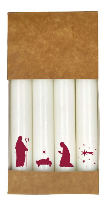 Kerze "Weihnachten" - 4er Set