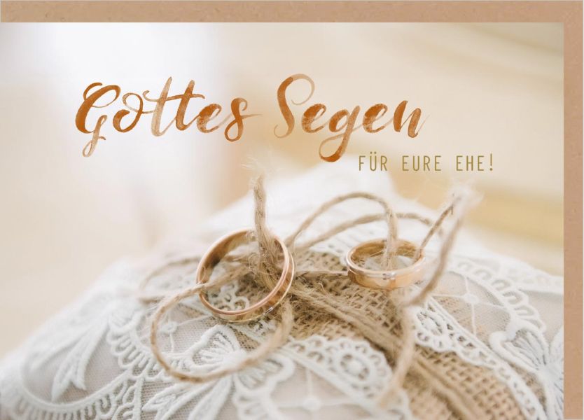 Faltkarte "Gottes Segen" - Ringe