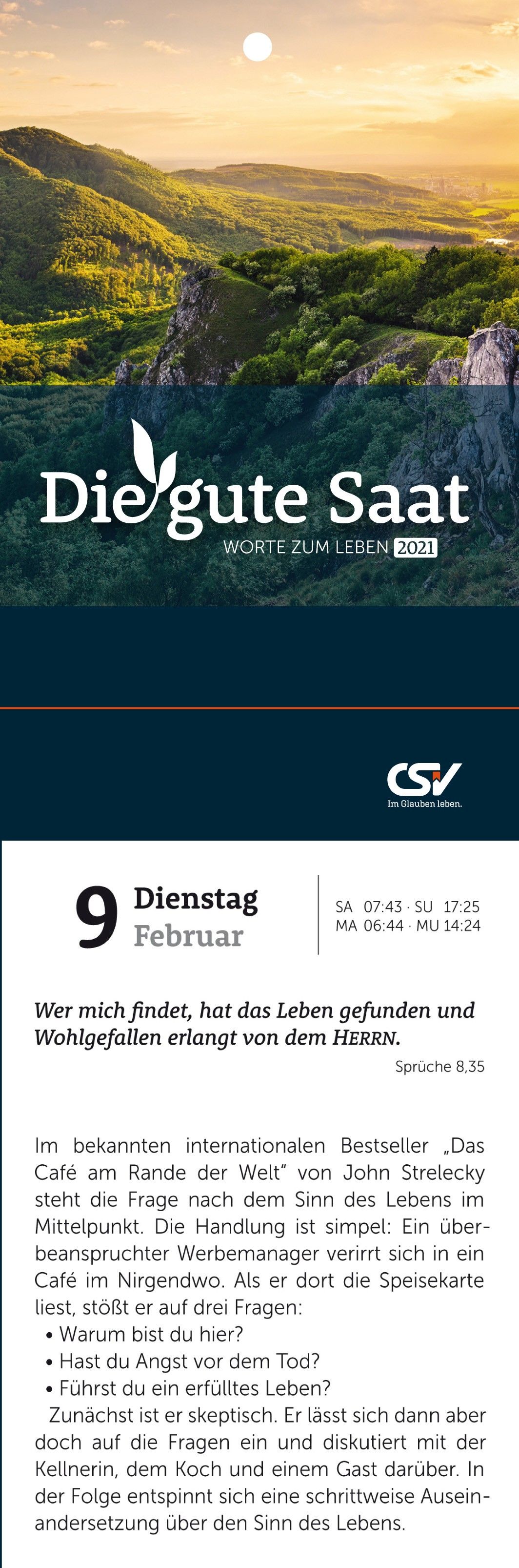 Die gute Saat 2026 - Abreißkalender klein