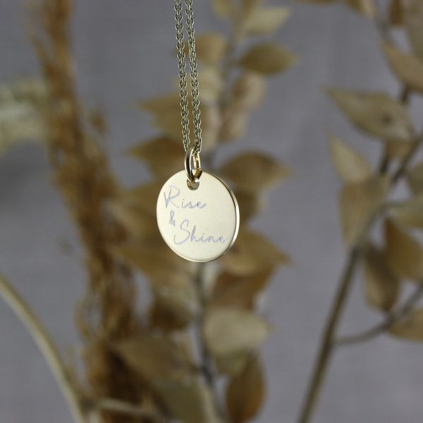 Kette mit Anhänger "rise & shine" Silber vergoldet