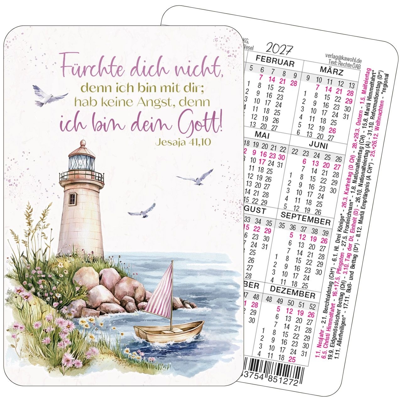 Jahreslosung 2027 - Spielkartenkalender Grafik