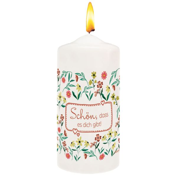 Kerze "Schön, dass es dich gibt"