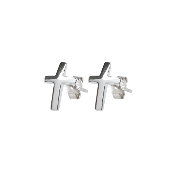 Ohrstecker "Kreuz" - Sterlingsilber