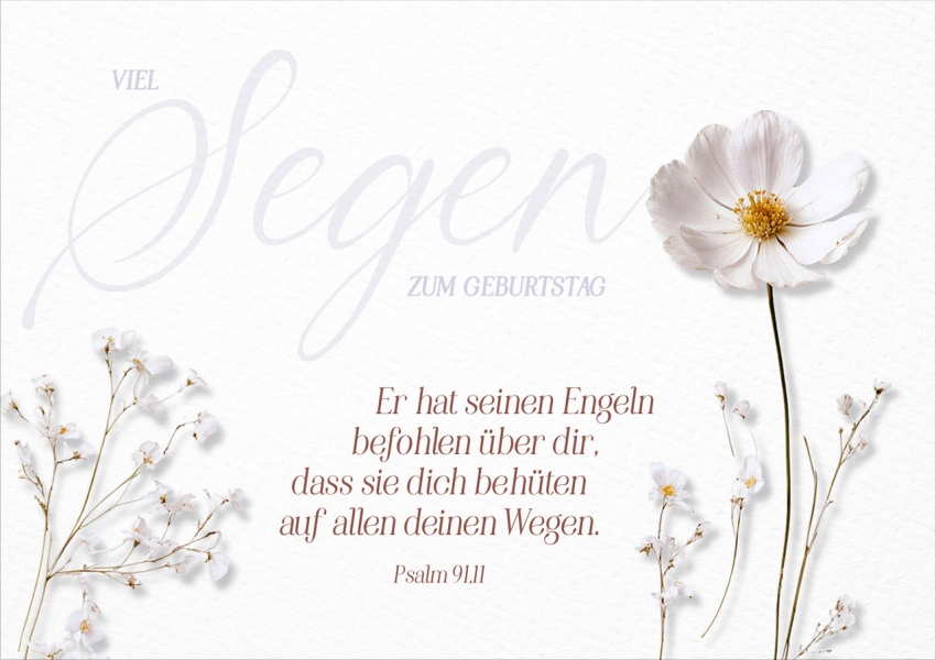 Faltkarte "Viel Segen zum Geburtstag"