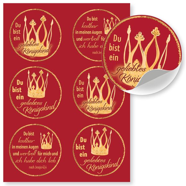 Aufkleber-Grußkarten: Du bist kostbar, 4 Stück