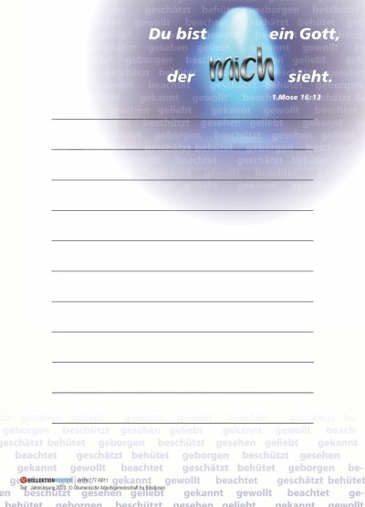 Jahreslosung 2023 - Notizblock Licht - A6