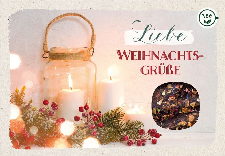 Teekarte - Liebe Weihnachtsgrüße