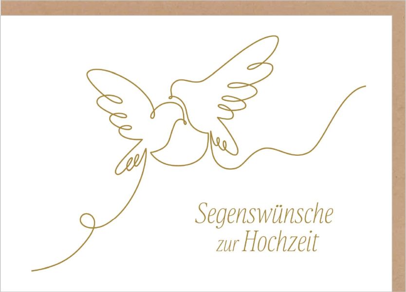 Faltkarte "Hochzeit" - Vögel