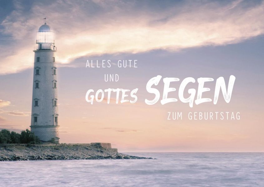 Postkarten "Alles Gute" - Leuchtturm 12 Stück
