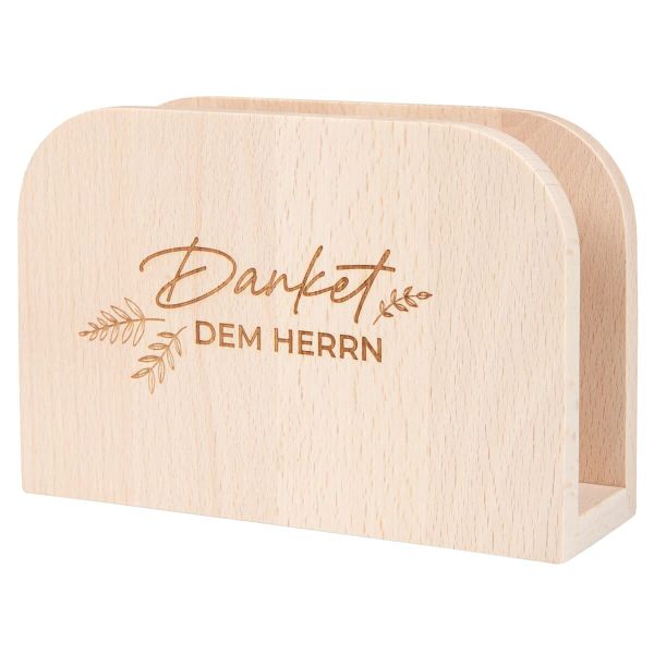 Serviettenständer Holz "Danket dem Herrn"