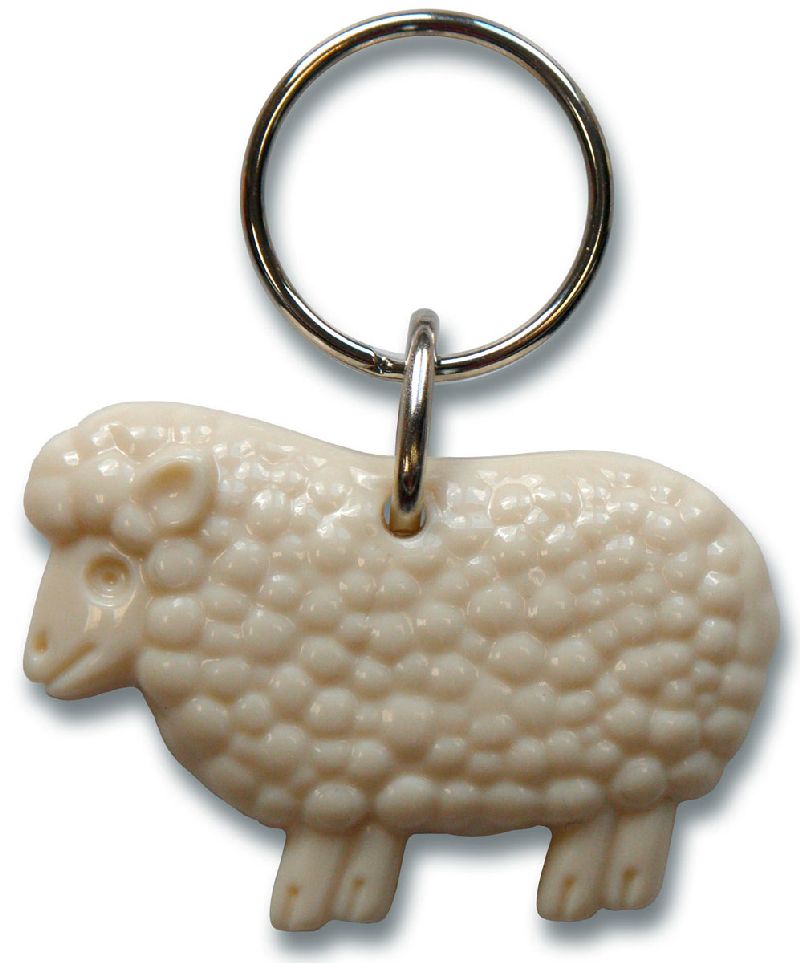 Schlüsselanhänger Schaf - weiß