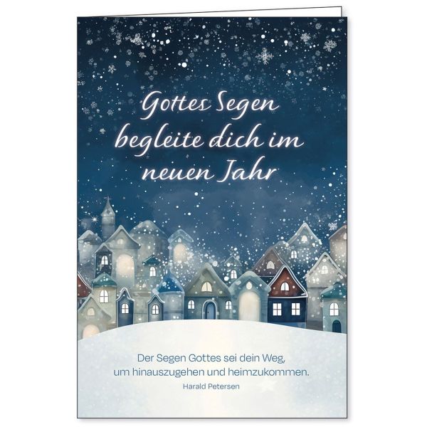 Faltkarte: Gottes Segen begleite dich im neuen Jahr