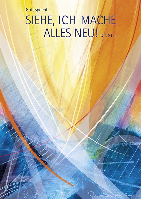 Jahreslosung 2026 - Kunstblatt "Hoffnungsvoll" A3