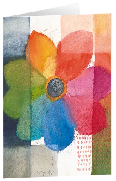 Kunstkarten "Bunte Blüte" 5 Stk.