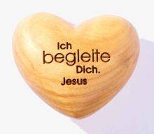 Handschmeichler Herz "Ich begleite dich. Jesus"