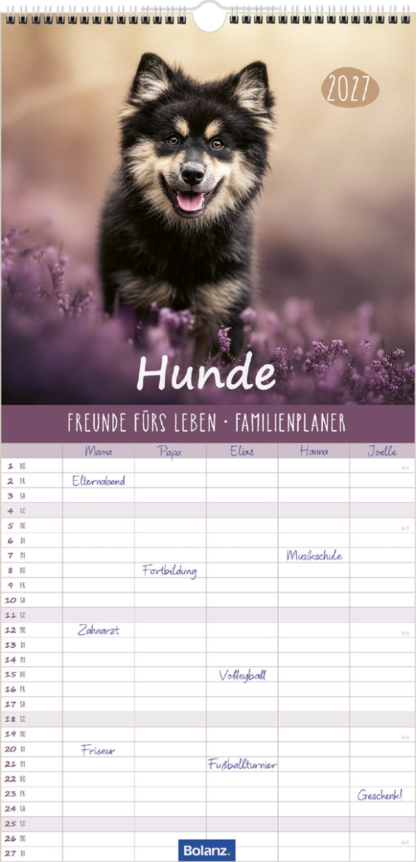 Familienplaner Hunde 2027