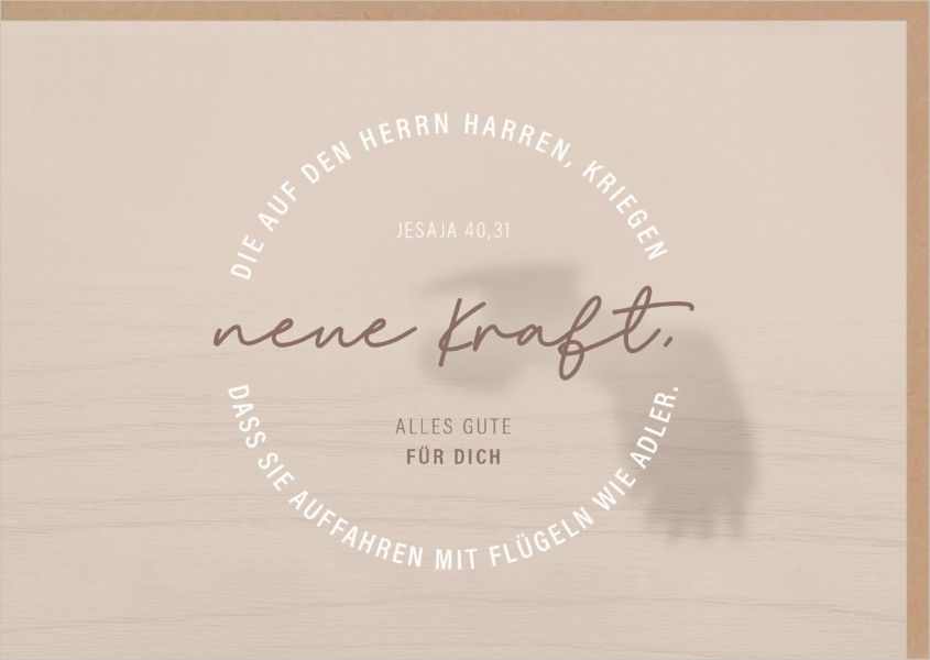 Faltkarten "neue Kraft" Jesaja 40:31