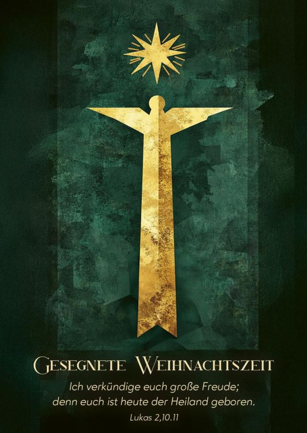 Postkarten "Gesegnete Weihnachtszeit" 12 Stück