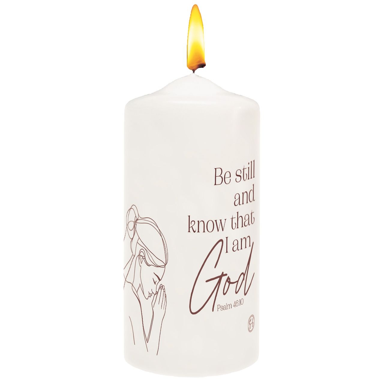 Kerze "Be still and know that I am God"