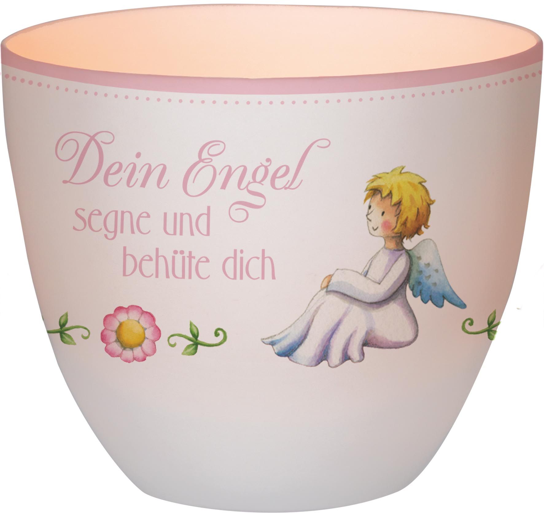 Windlicht LichterZeit "Dein Engel" - rosa