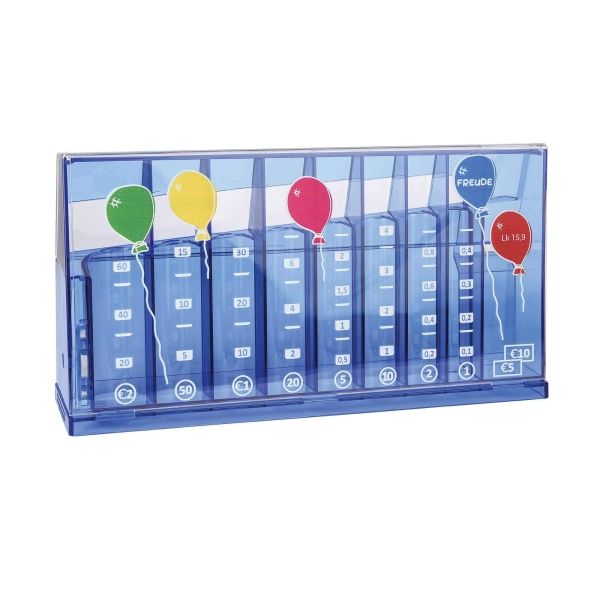 Spardose - Münzsortierer - Münzzähler - blau