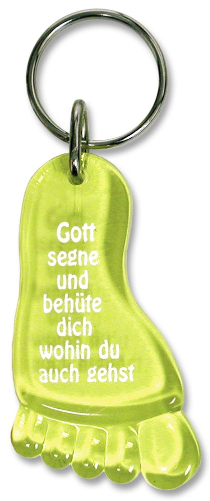 Schlüsselanhänger "Fuß" - gelb