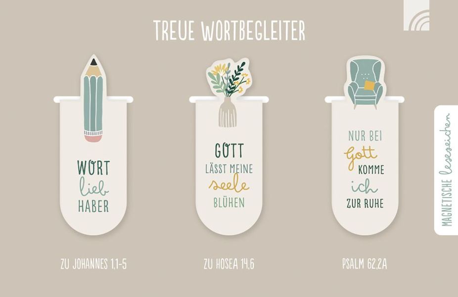 Lesezeichen "Treue Wortbegleiter" (3er-Set)