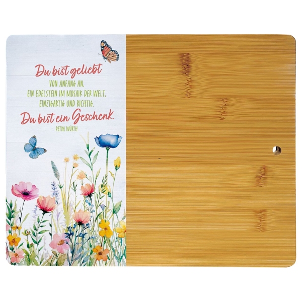 Bambus-Brettchen "Du bist ein Geschenk"