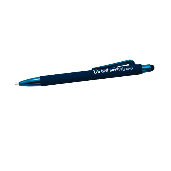 Kugelschreiber Soft mit Touch-Pen - blau