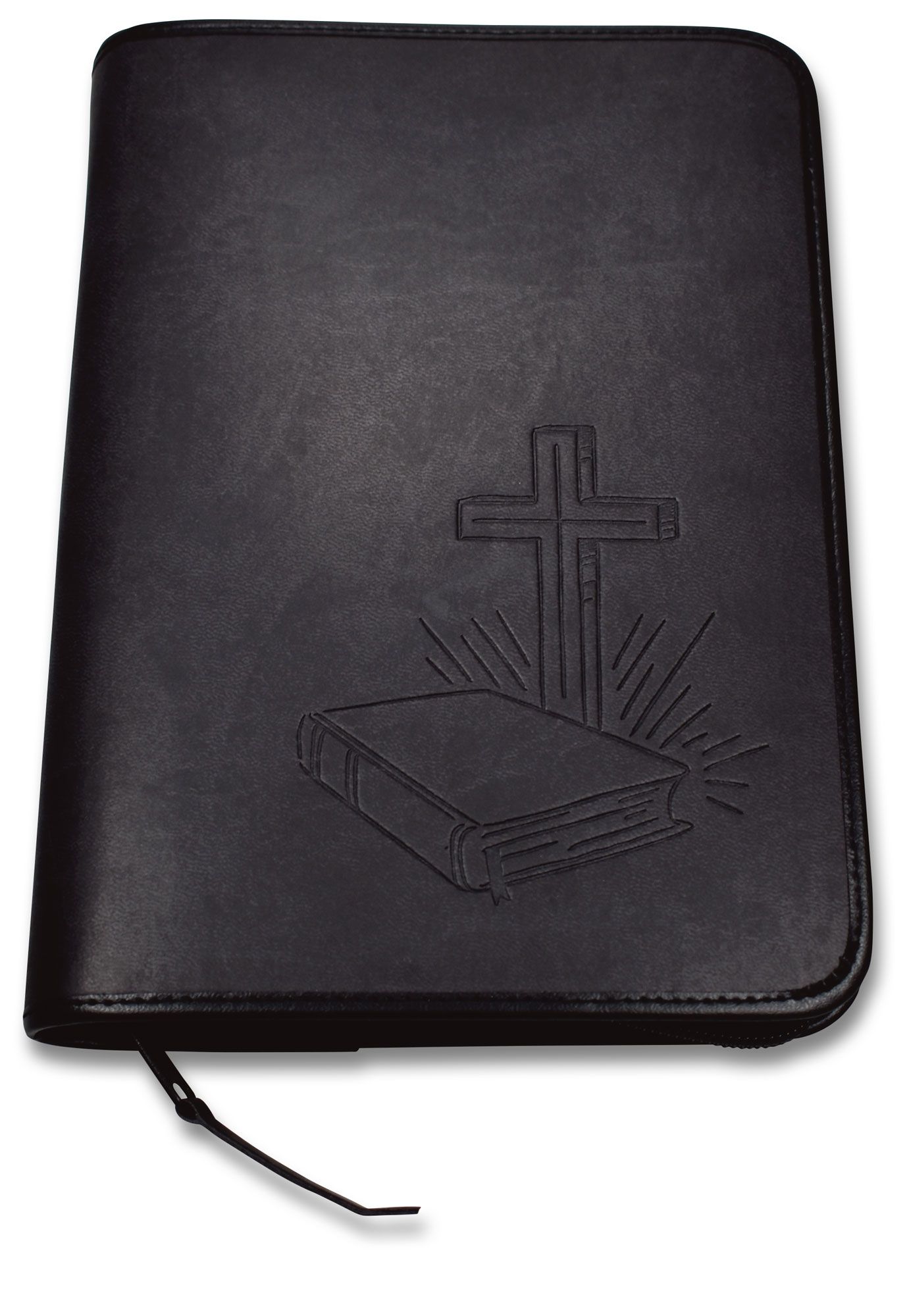 Bibelhülle "Bibel/Kreuz/Strahlen" Standard - anthrazit