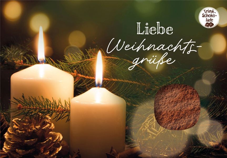 Schokokarte - Liebe Weihnachtsgrüße