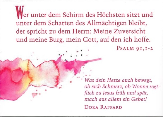 Spruchkärtchen mit Bibelworten 3 "Zuversicht"