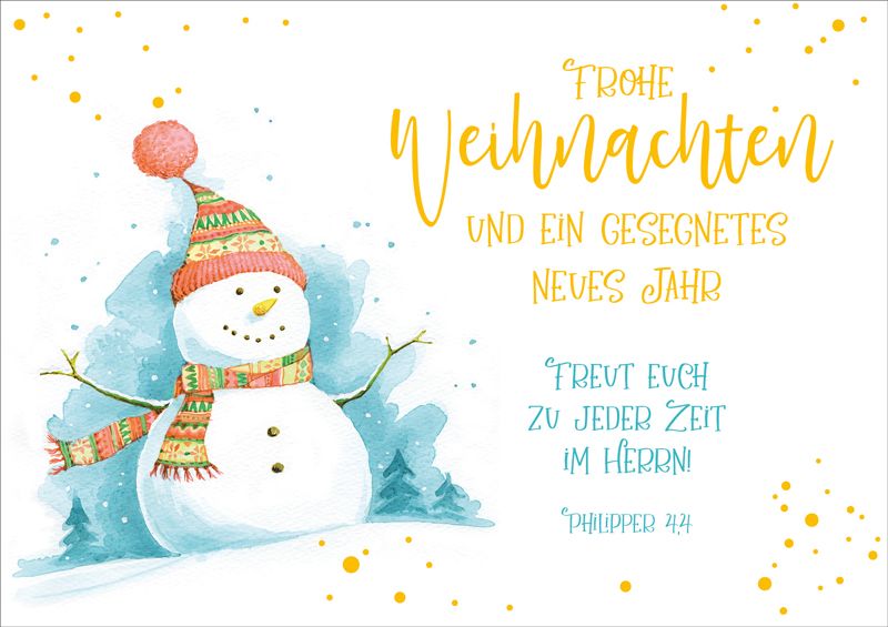 Faltkarte "Schneemann"