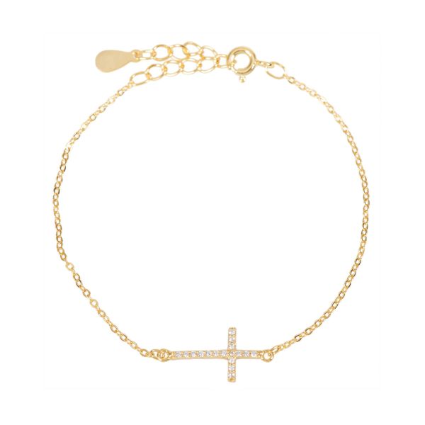 Armband "Kreuz", vergoldet