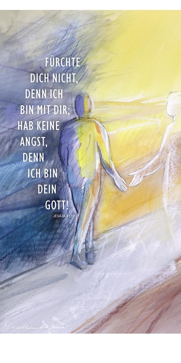 Jahreslosung 2027 - Faltkarten "Mit dir" 10er Set