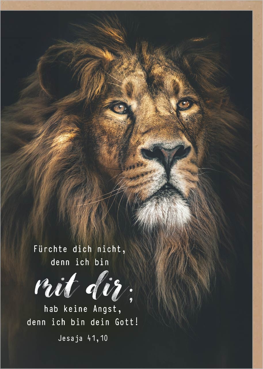 Jahreslosung 2027 - Faltkarte "Löwe"